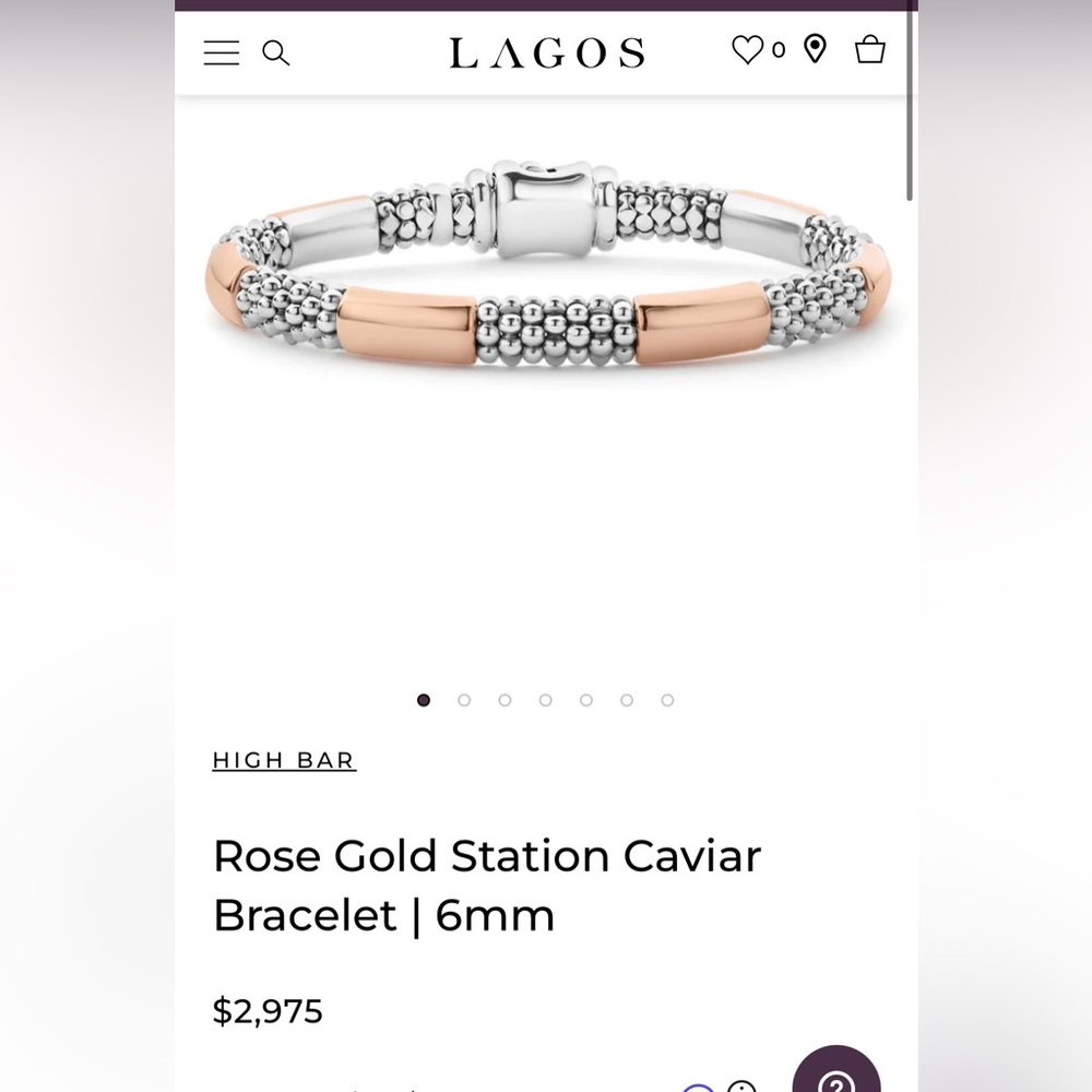 LAGOS 18k Rose Gold and Silver Bracelet